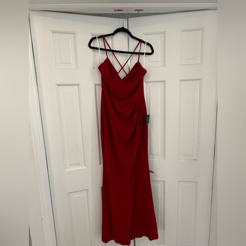 Lulu's Striking Red Backless Dress